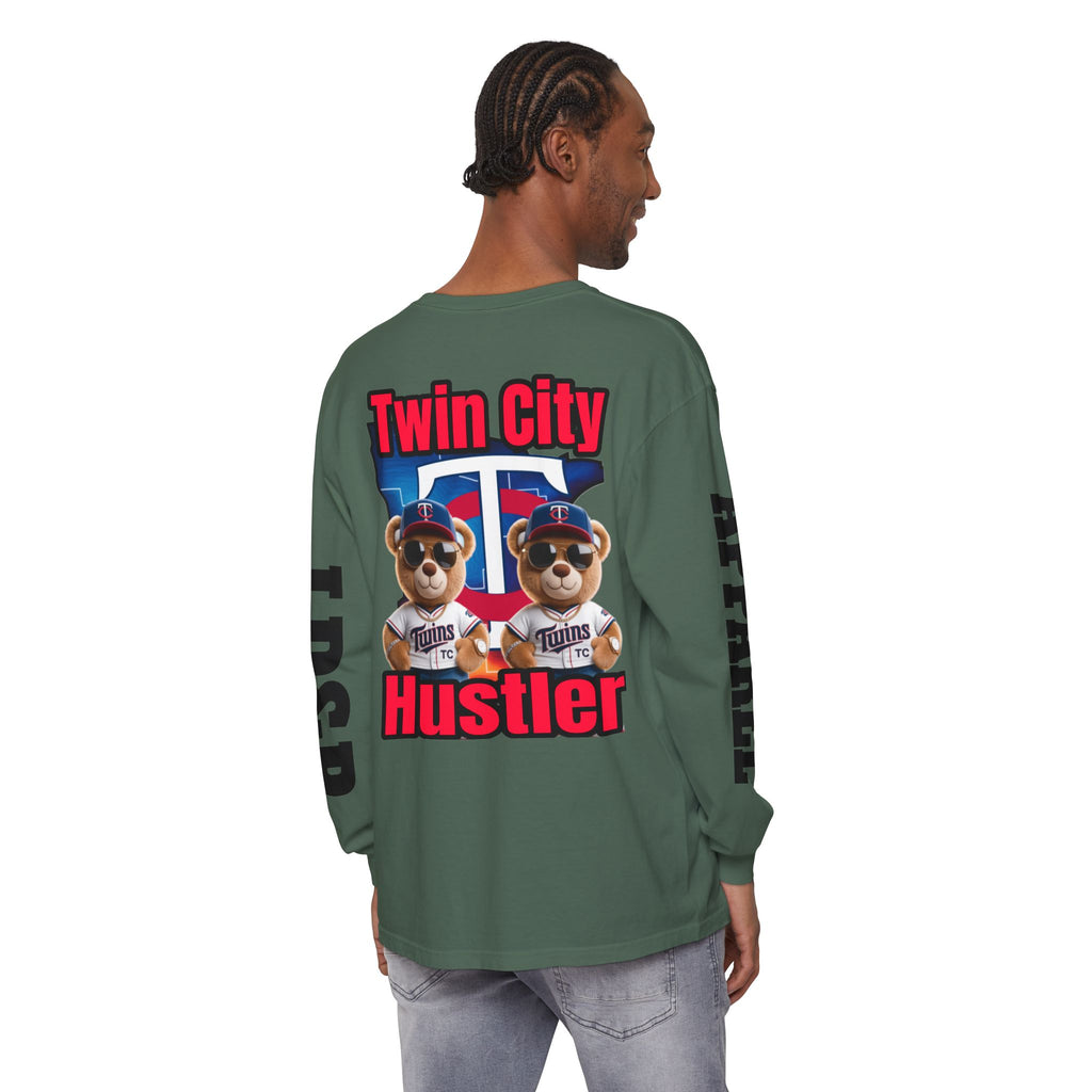 Twin City HUSTLER Long Sleeve T-Shirt - Bad Temper Design