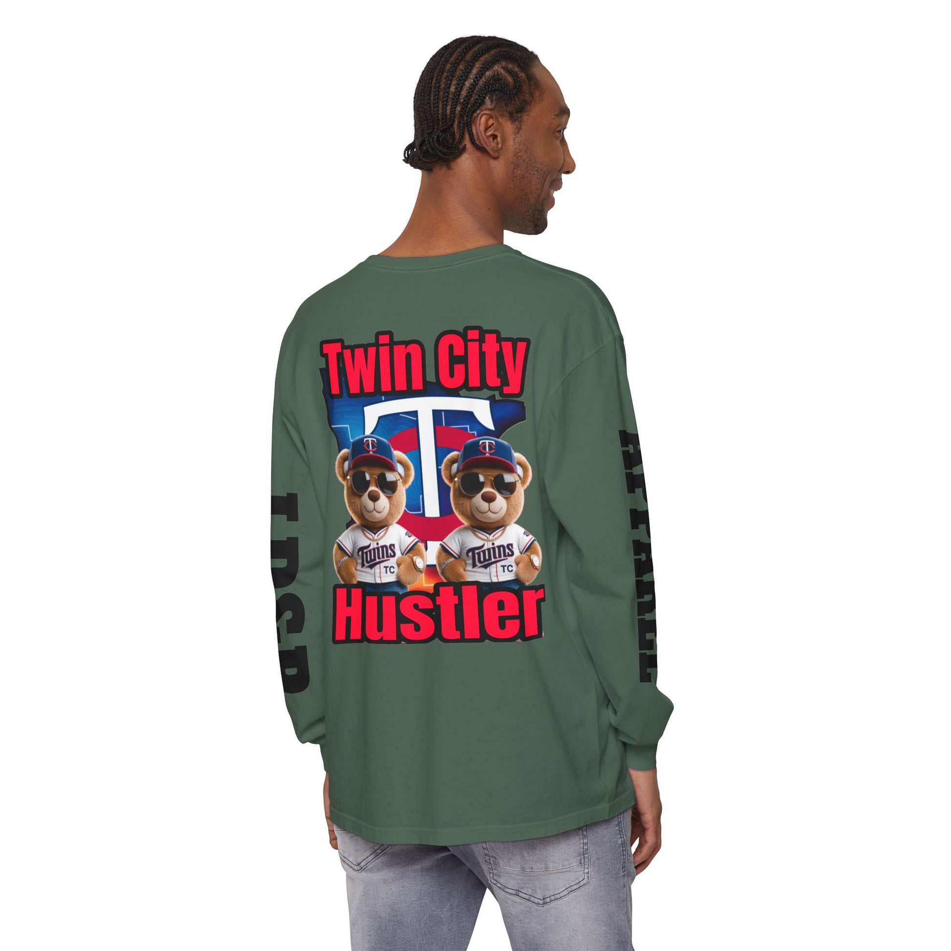 Twin City HUSTLER Long Sleeve T-Shirt - Bad Temper Design