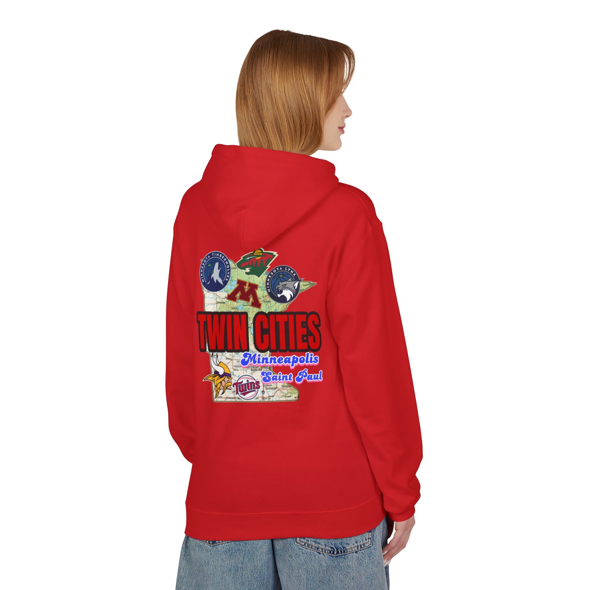 Fleece Hoodie Twin Cities Minneapolis St Paul Design