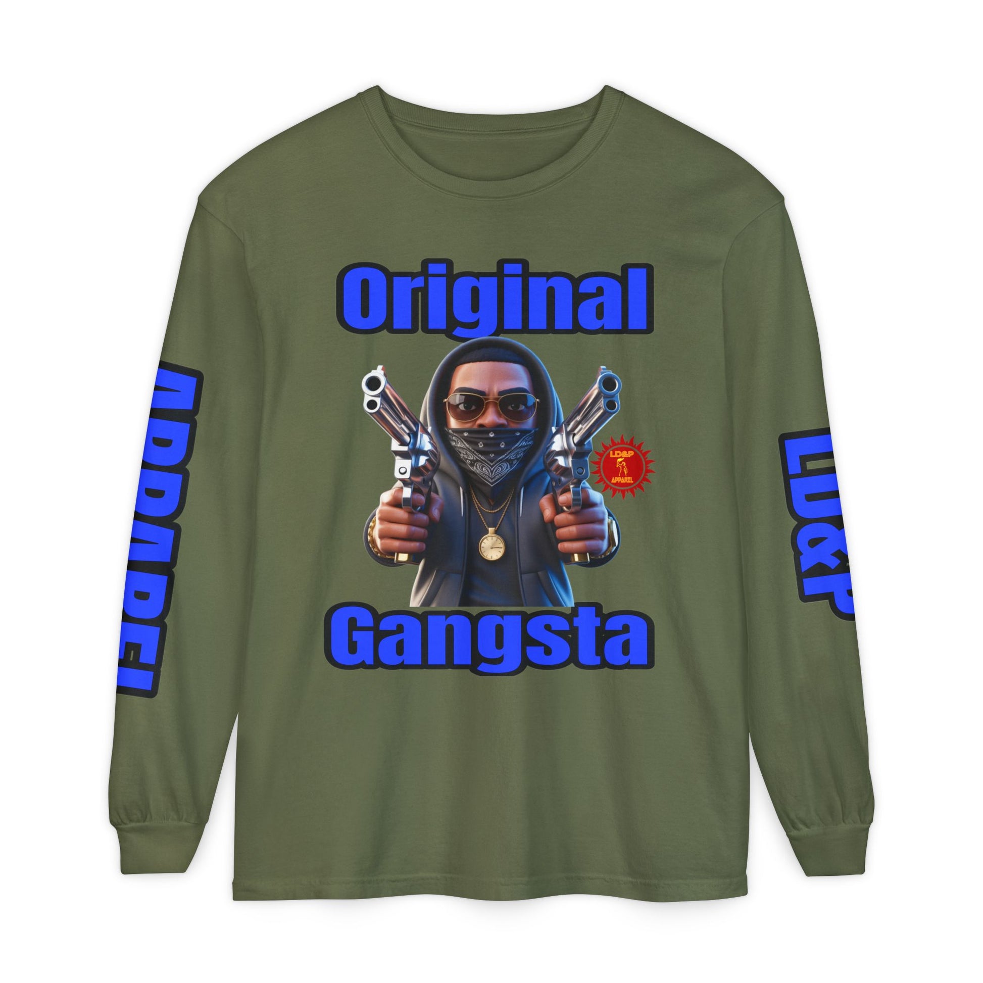 Long Sleeve T-Shirt Original Gangsta LD&amp;P Apparel Design