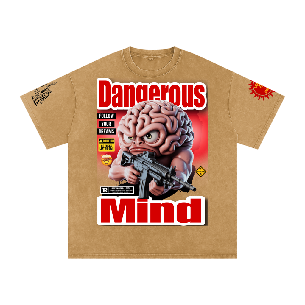 Dangerous Mind Washed Oversized Cotton T-Shirt