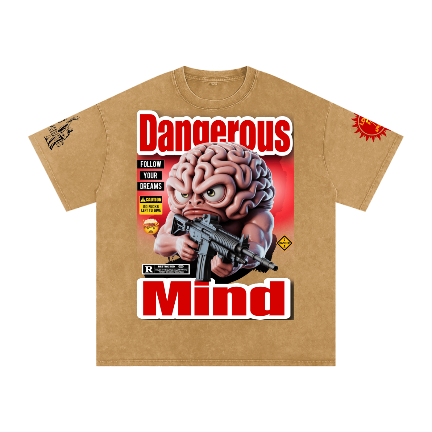 Dangerous Mind Washed Oversized Cotton T-Shirt