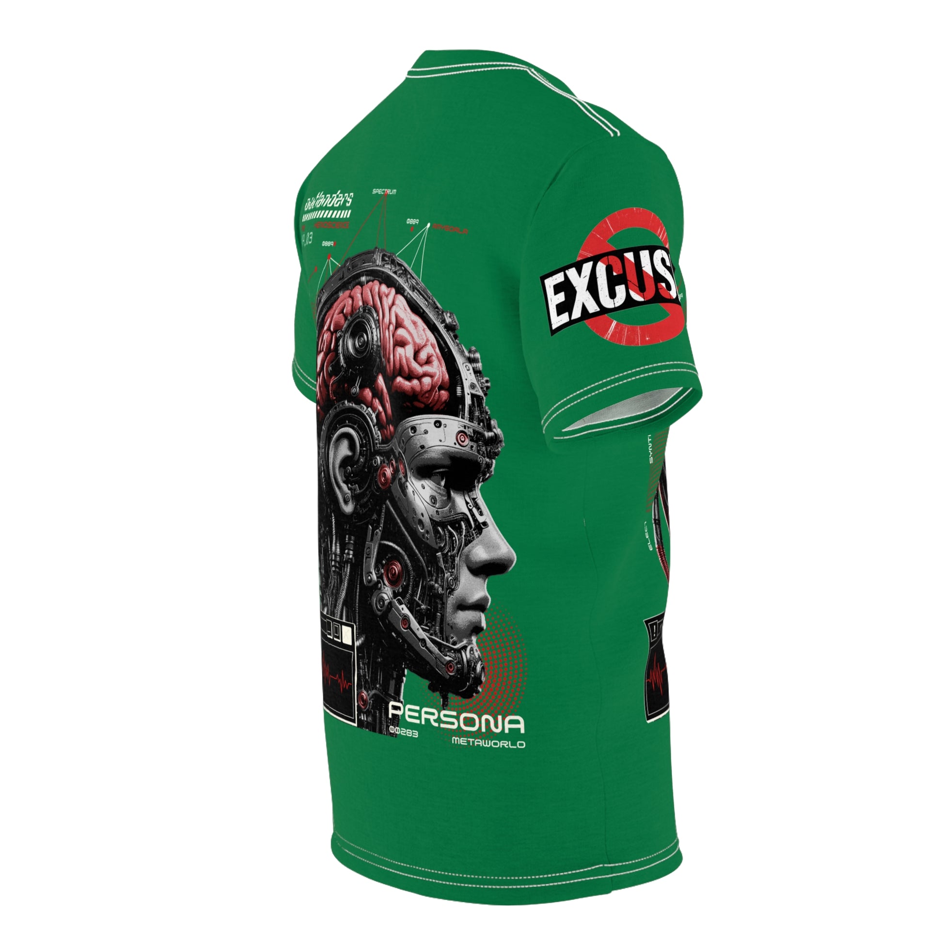 Persona Sci‑Fi Graphic Tee Shirt LD&P APPAREL  Green
