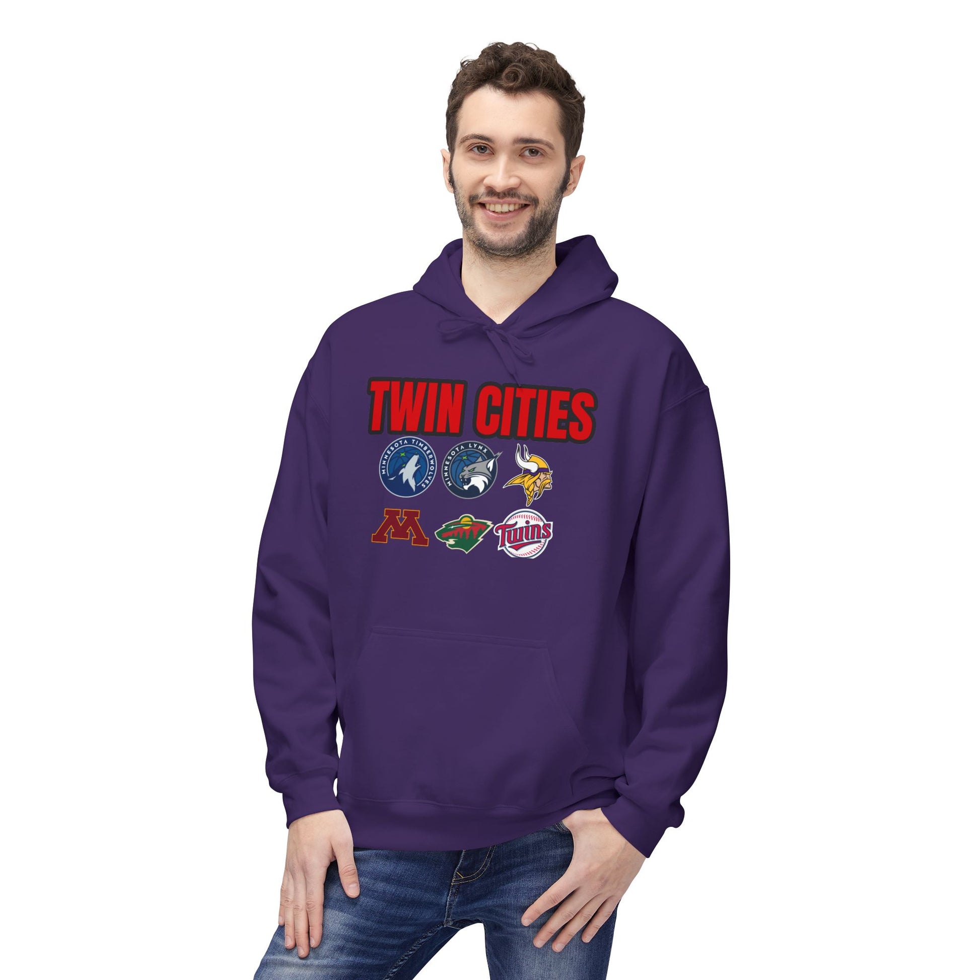 Fleece Hoodie Twin Cities Minneapolis St Paul Design