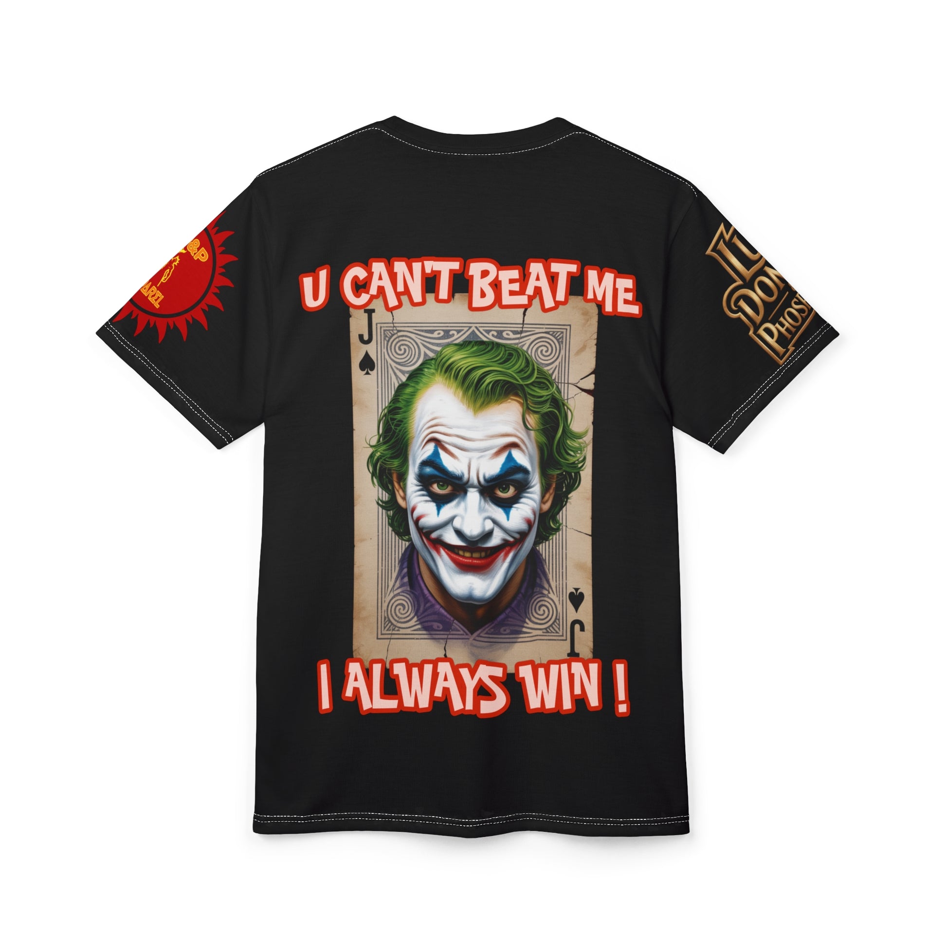 LD&P APPAREL "U Can't Beat Me I Always Win" Graphic Tee Shirt black