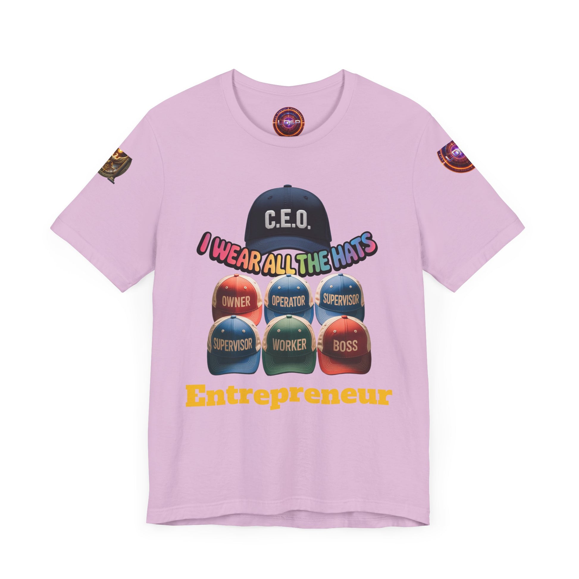 Entrepreneur Hat Unisex Tee - I Wear All The Hats Design