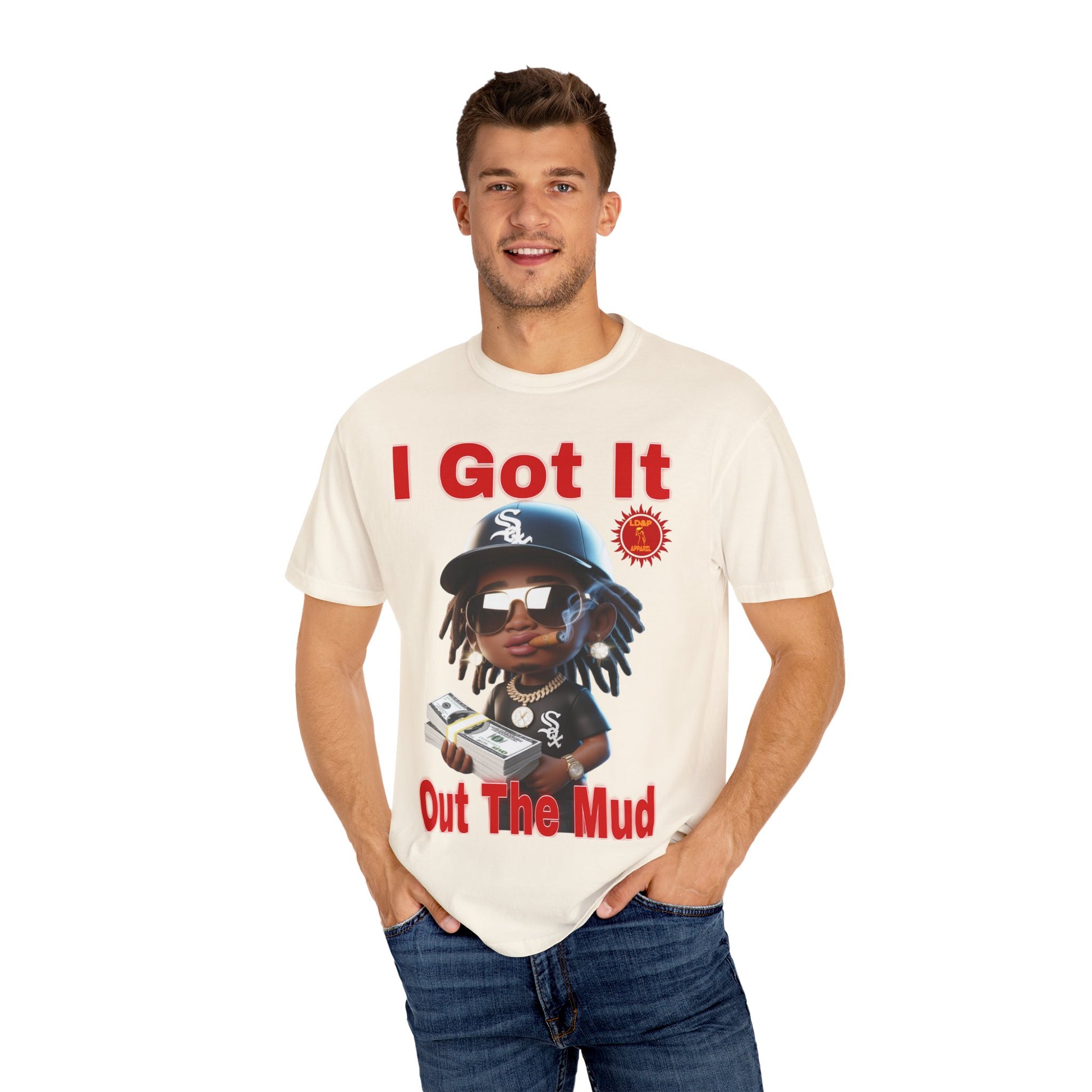 T-Shirt Out The Mud Hustler - Unisex Garment-Dyed