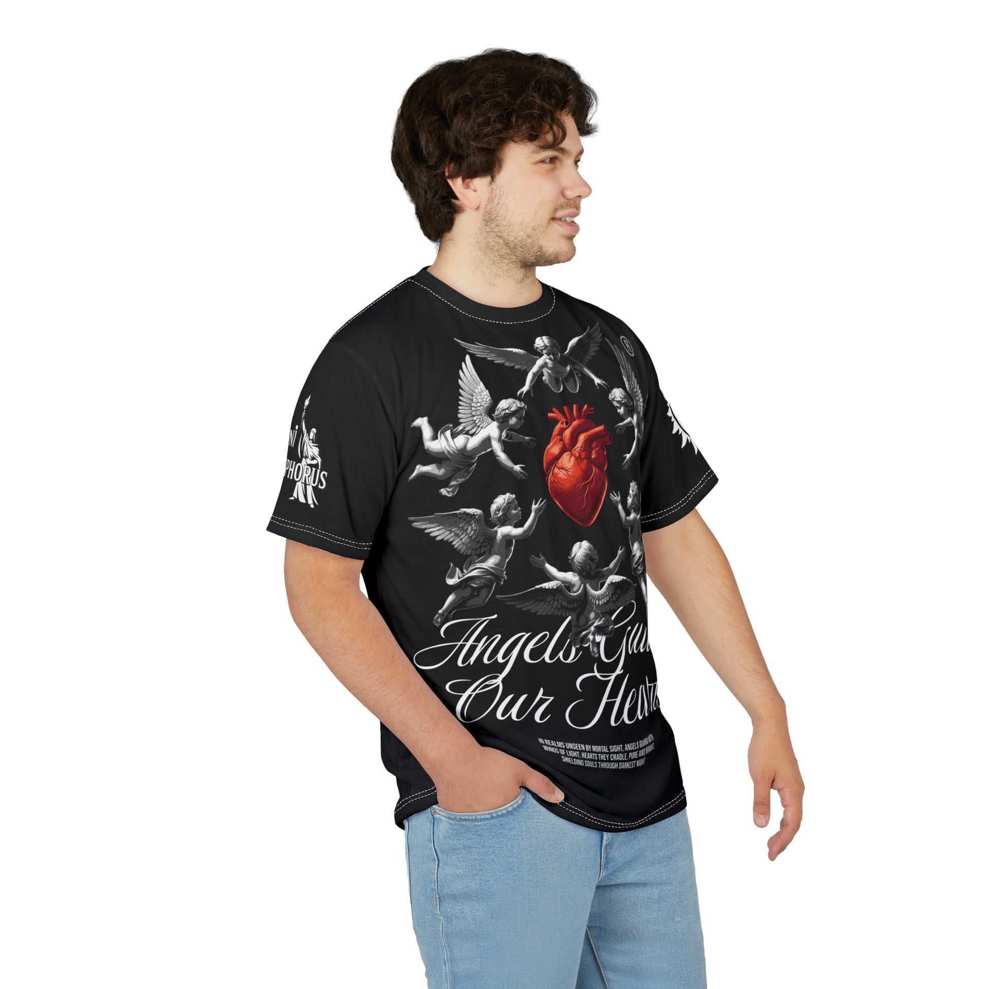 Angels Guard Our Hearts Tee LD&P APPAREL BLACK