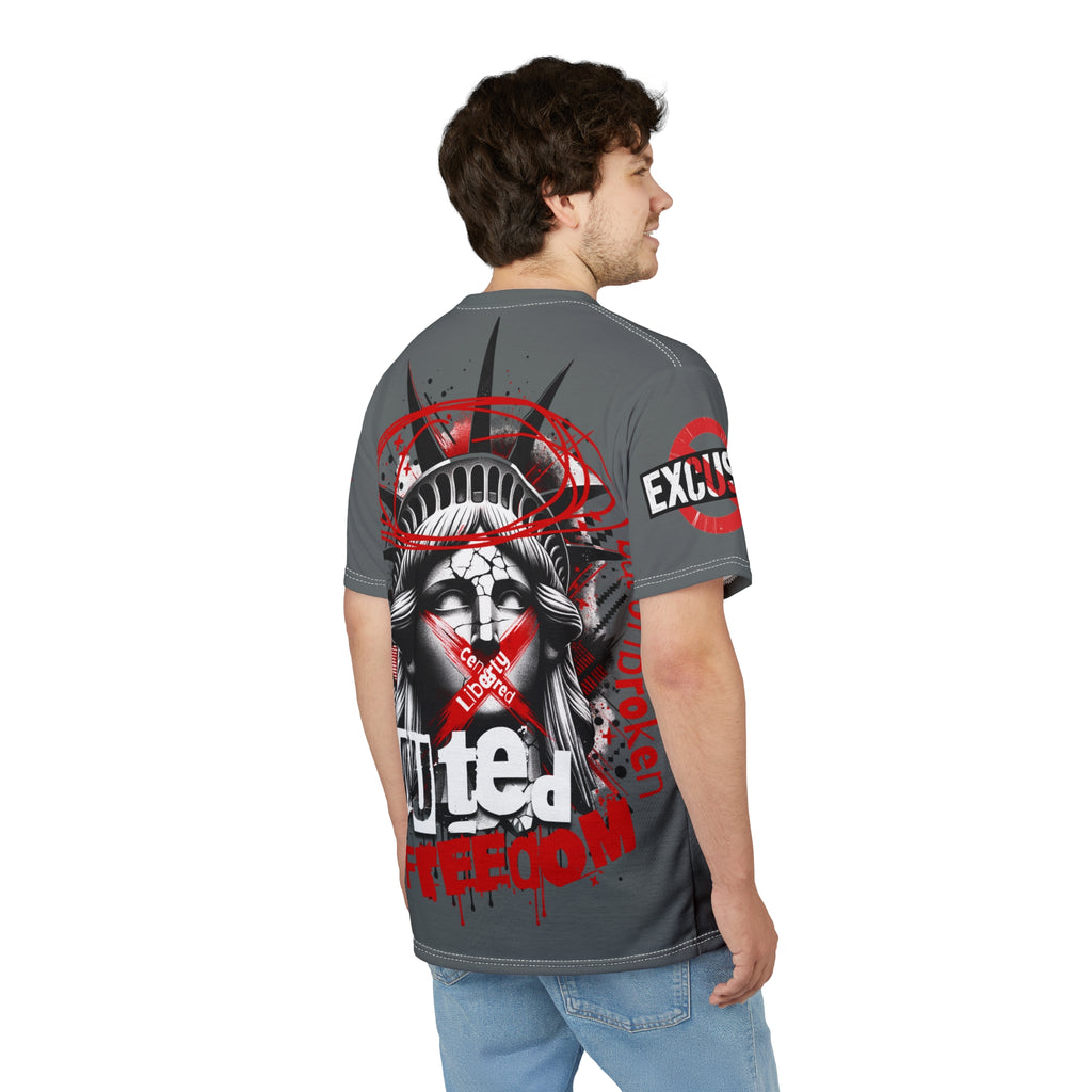 Muted Freedom LD&P APPAREL DESIGN Graphic Tee Shirt Grey