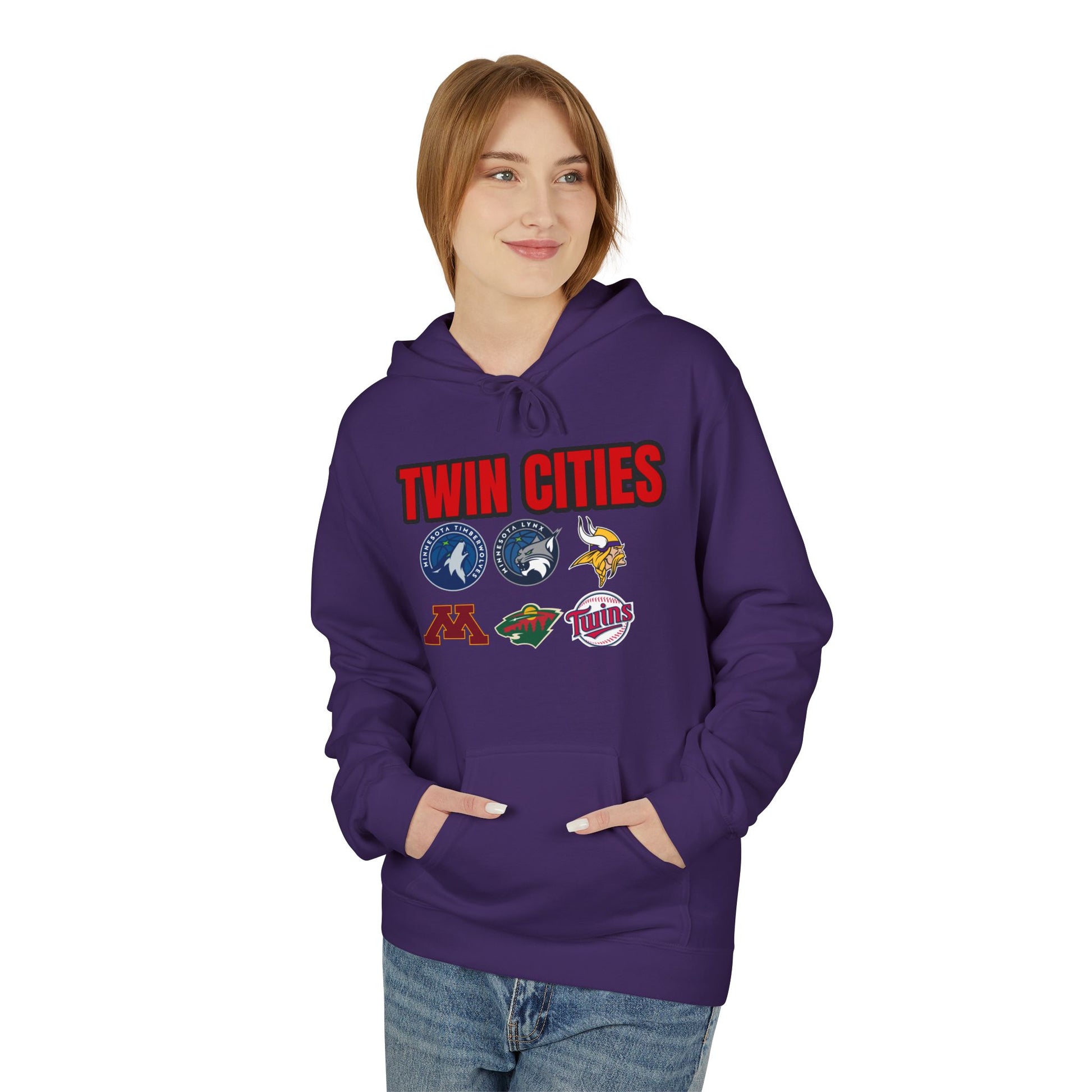 Fleece Hoodie Twin Cities Minneapolis St Paul Design