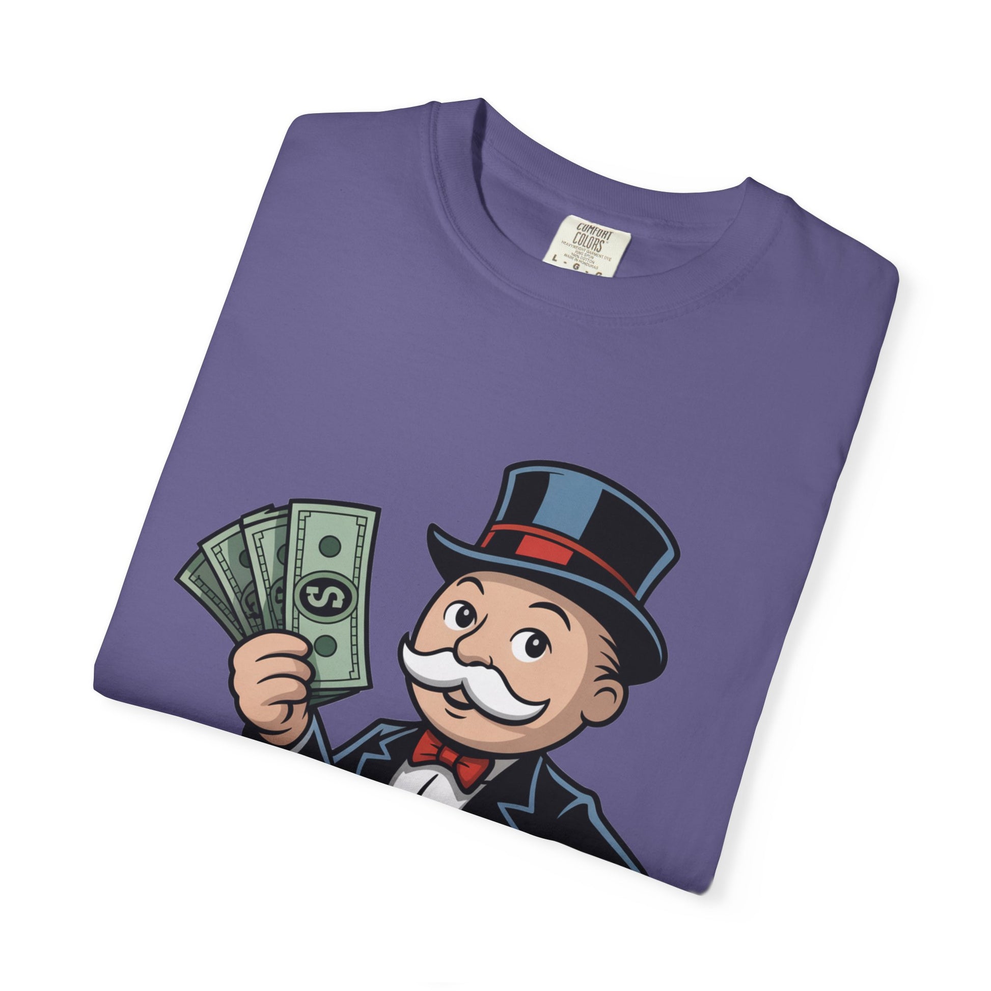 Garment-Dyed T-shirt Money Piece of Mind Design