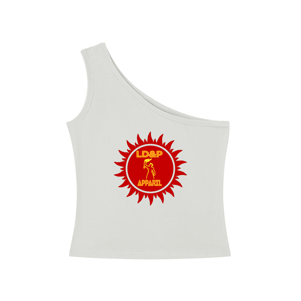 Women's One-Shoulder Crop T-Shirt LD&P APPAREL