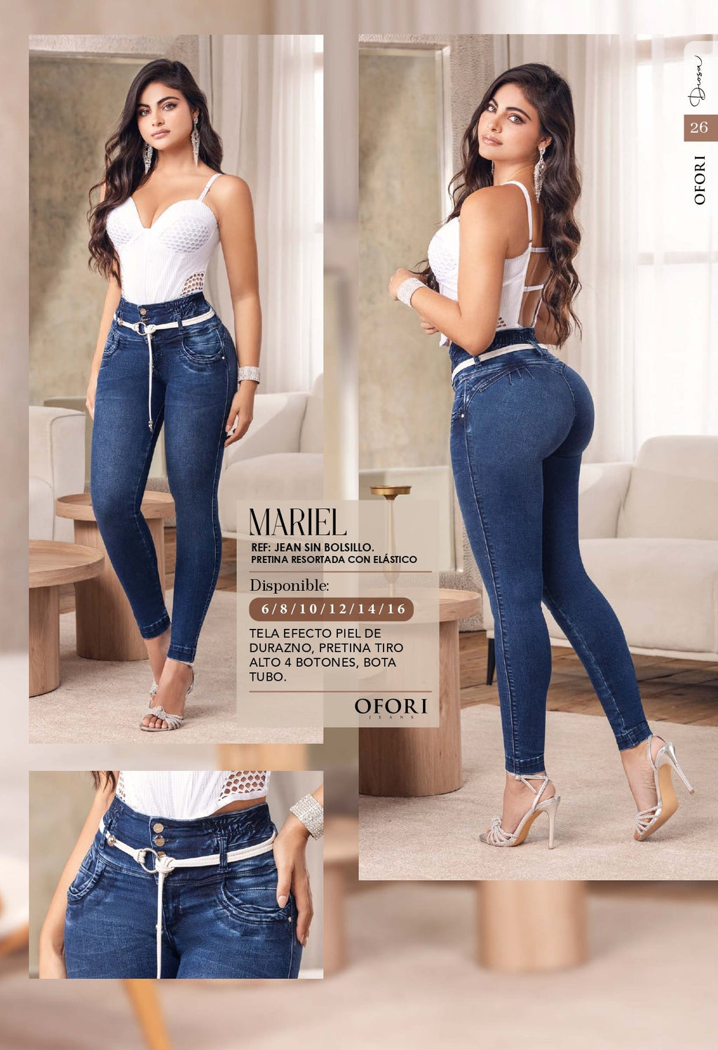 Mariel 100% Authentic Colombian Push Up Jeans