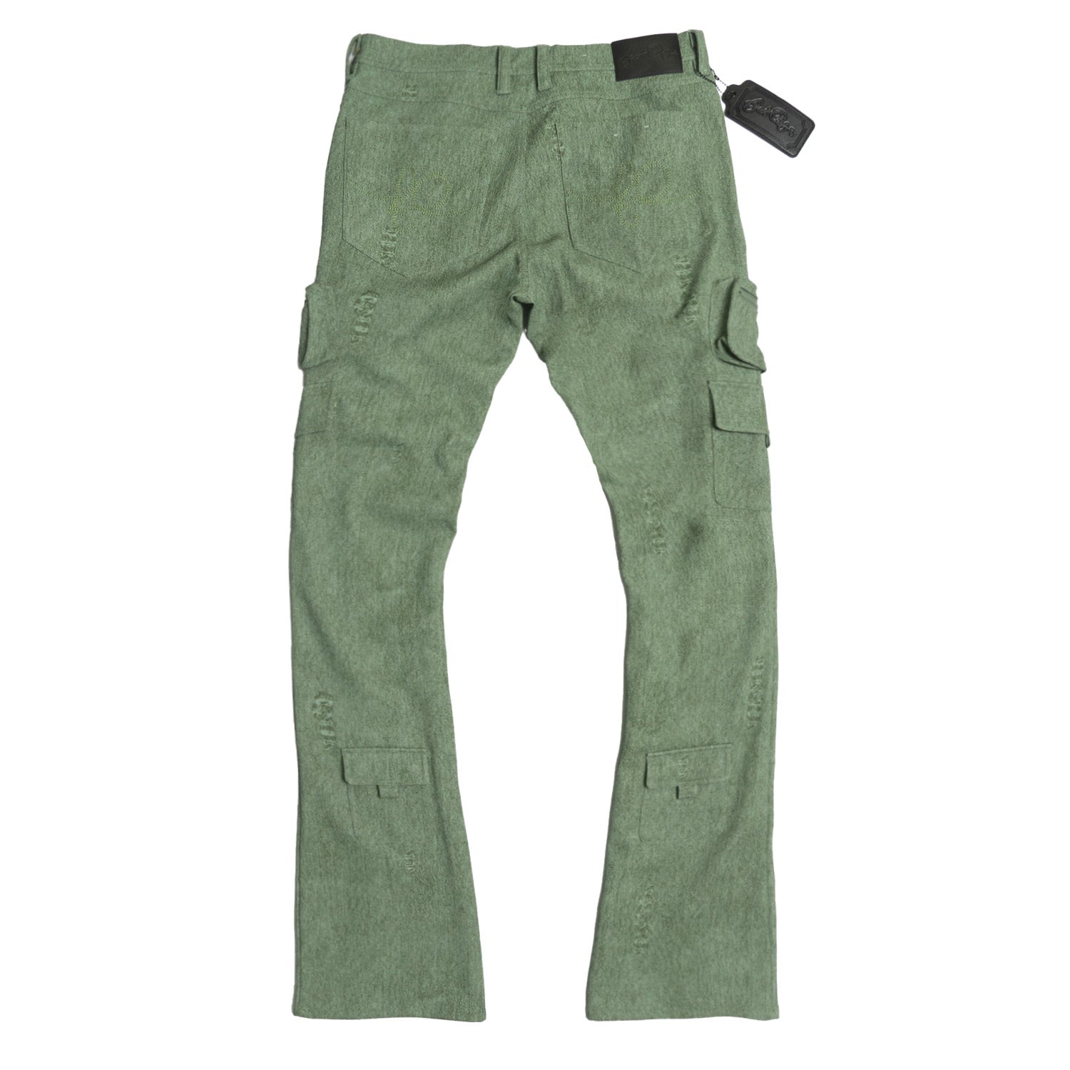F2789 CASA DE Vegan Leather Pants - Green