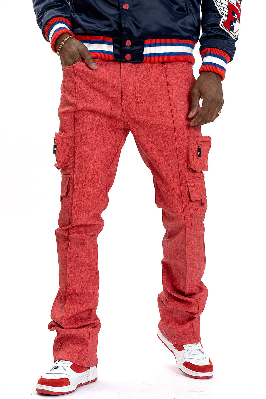 F2789 CASA DE Vegan Leather Pants - Red