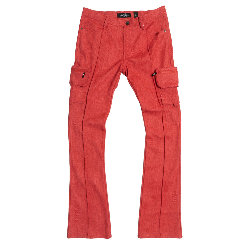F2789 CASA DE Vegan Leather Pants - Red