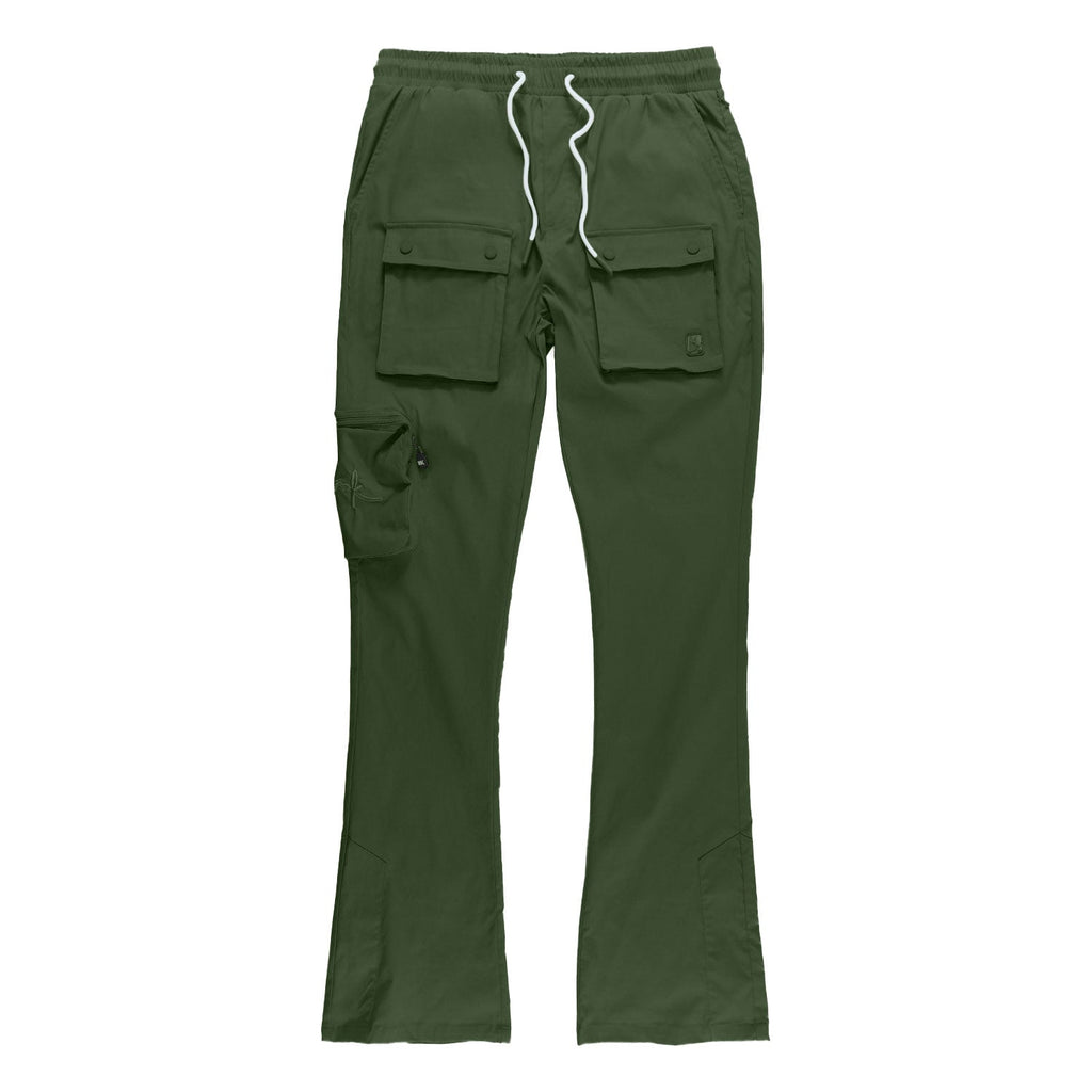 M1625 Sartoni Nylon Stacked Pants - Dark Olive