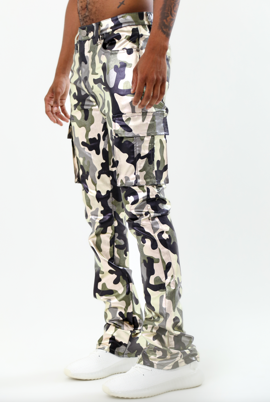 ASJ8069 METALLICA DIP STACKED JEANS