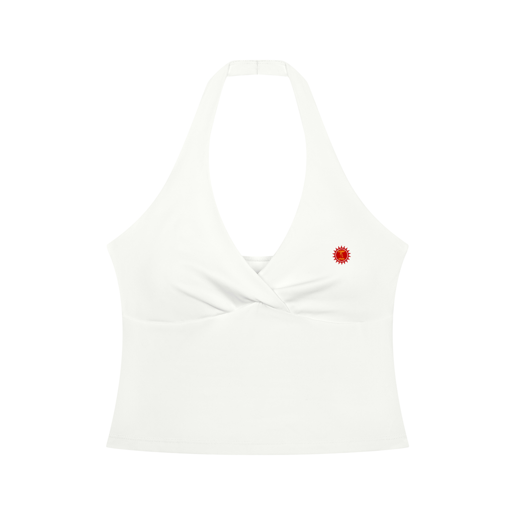 Women’s Ruched Halter Yoga Tank Top