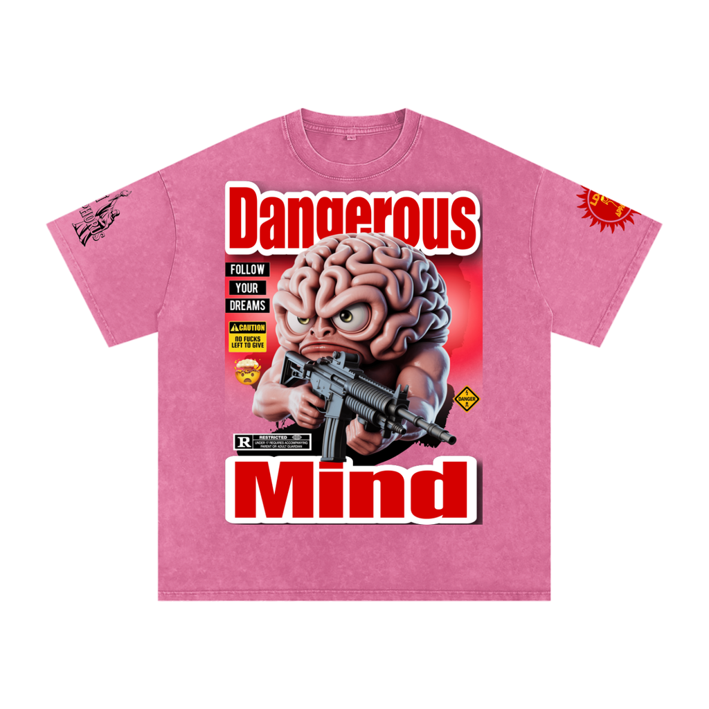 Dangerous Mind Washed Oversized Cotton T-Shirt