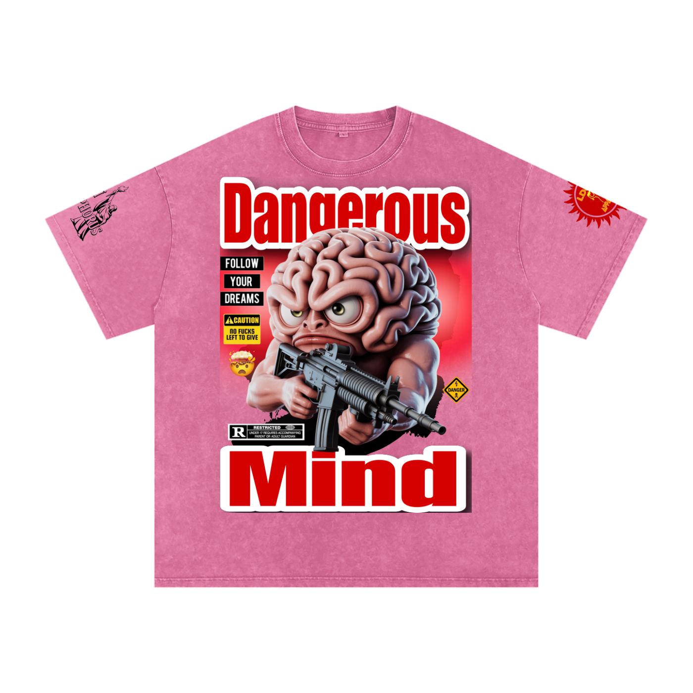 Dangerous Mind Washed Oversized Cotton T-Shirt
