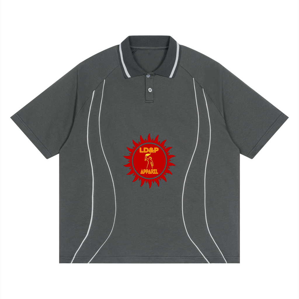 LD&P APPAREL Raglan Piping Polo Shirt