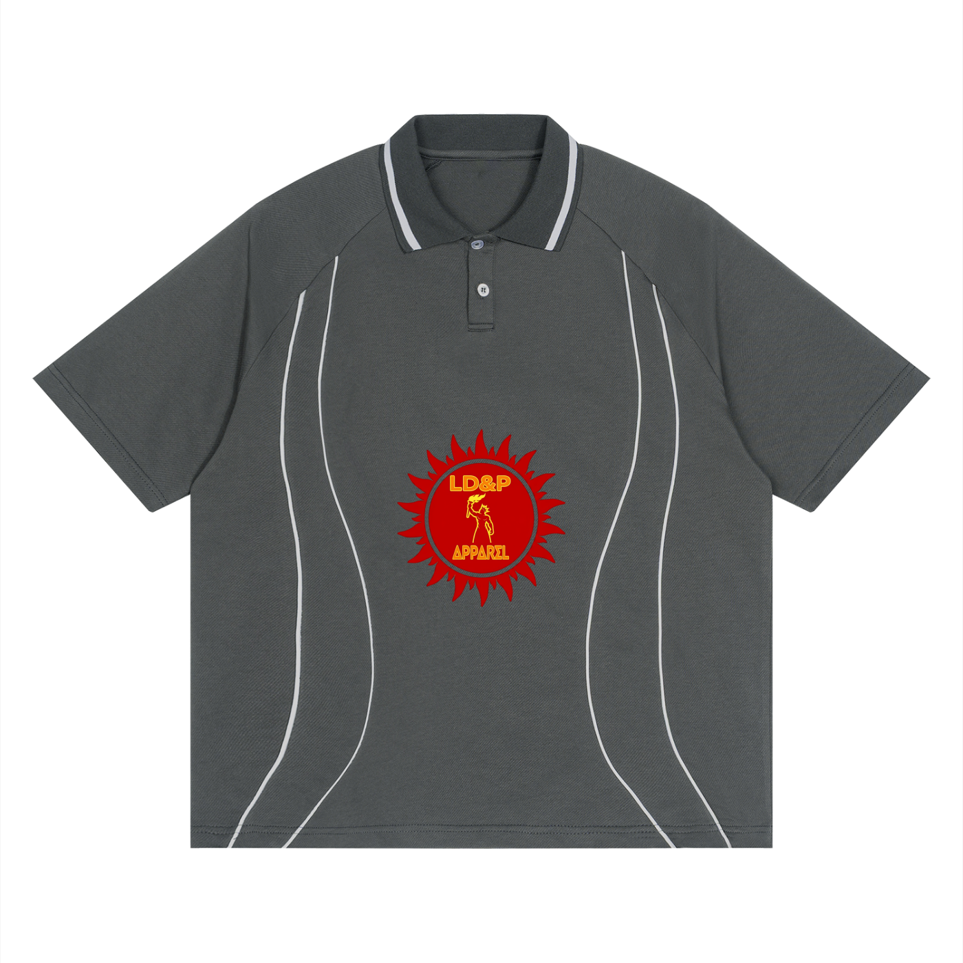LD&P APPAREL Raglan Piping Polo Shirt