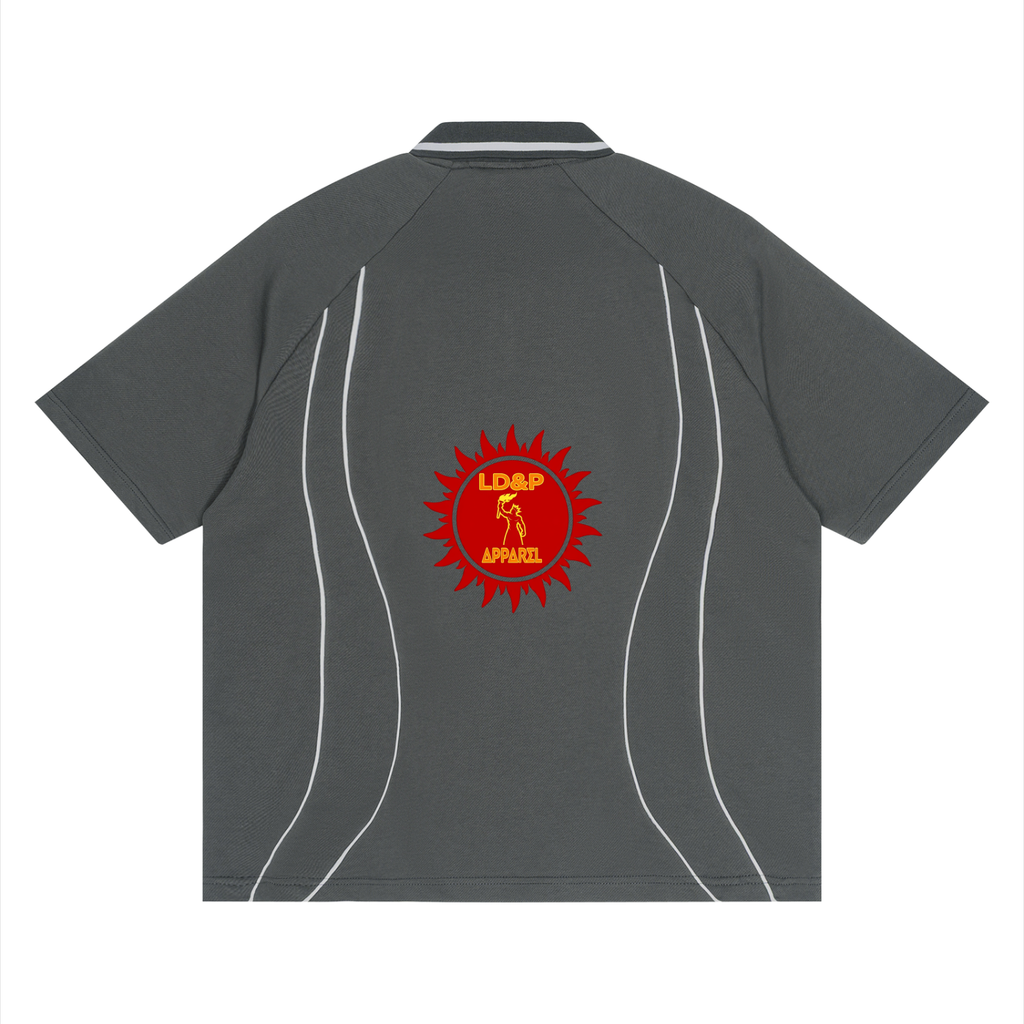LD&P APPAREL Raglan Piping Polo Shirt