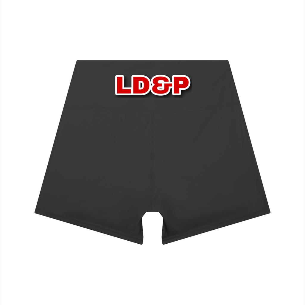 Women’s High-Waist Color Block LD&P APPAREL Yoga Shorts