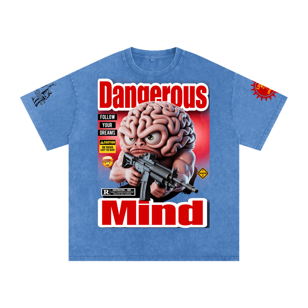Dangerous Mind Washed Oversized Cotton T-Shirt