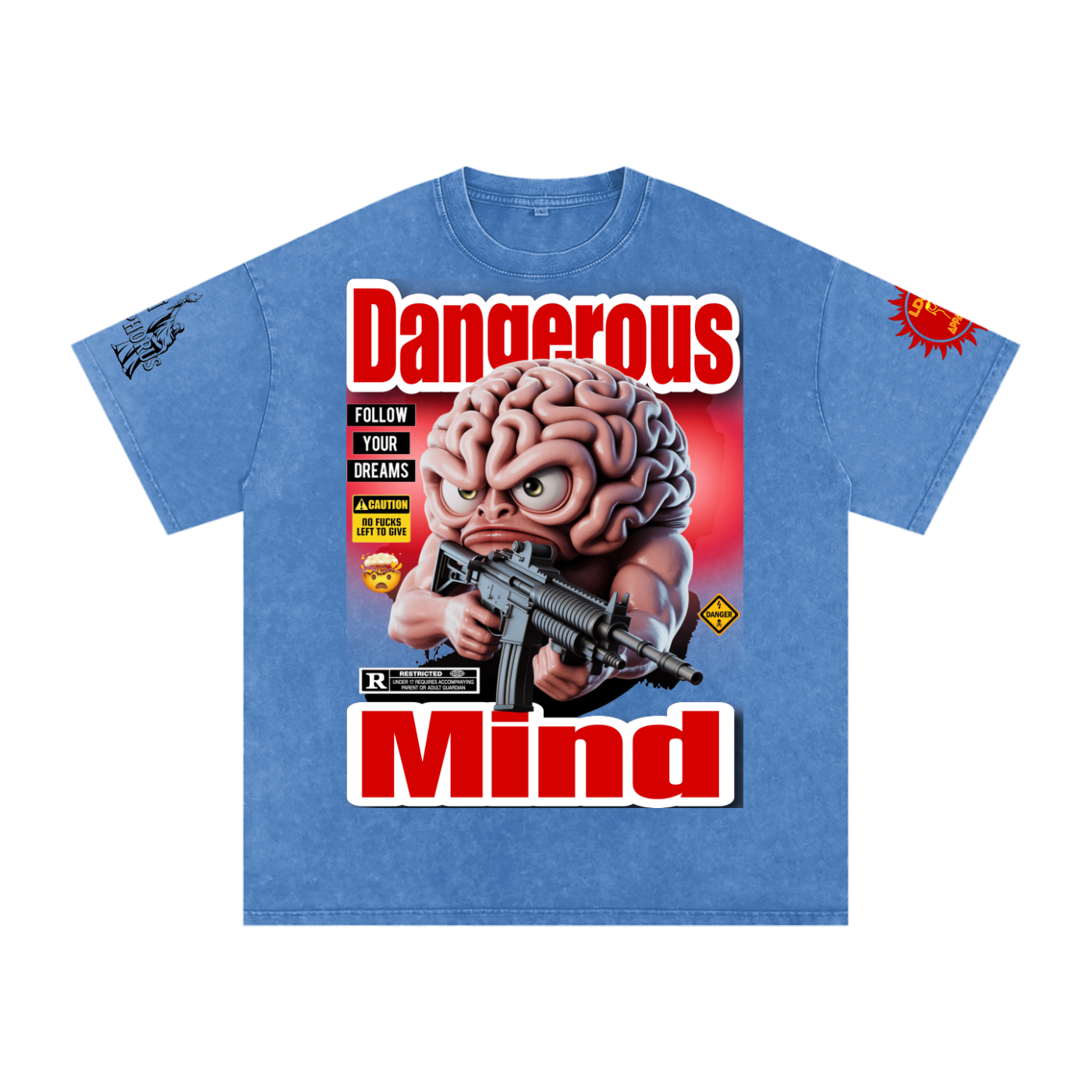 Dangerous Mind Washed Oversized Cotton T-Shirt