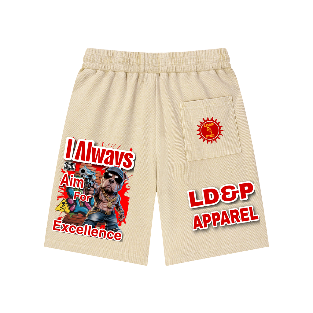 Mineral Wash Waffle Knit Shorts I ALWAYS AIM FOR... LD&P APPAREL