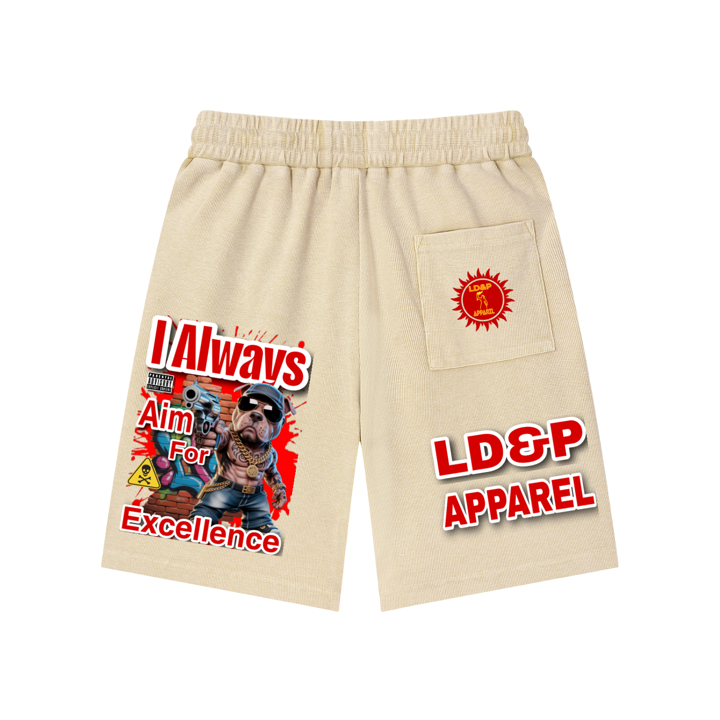 Mineral Wash Waffle Knit Shorts I ALWAYS AIM FOR... LD&P APPAREL