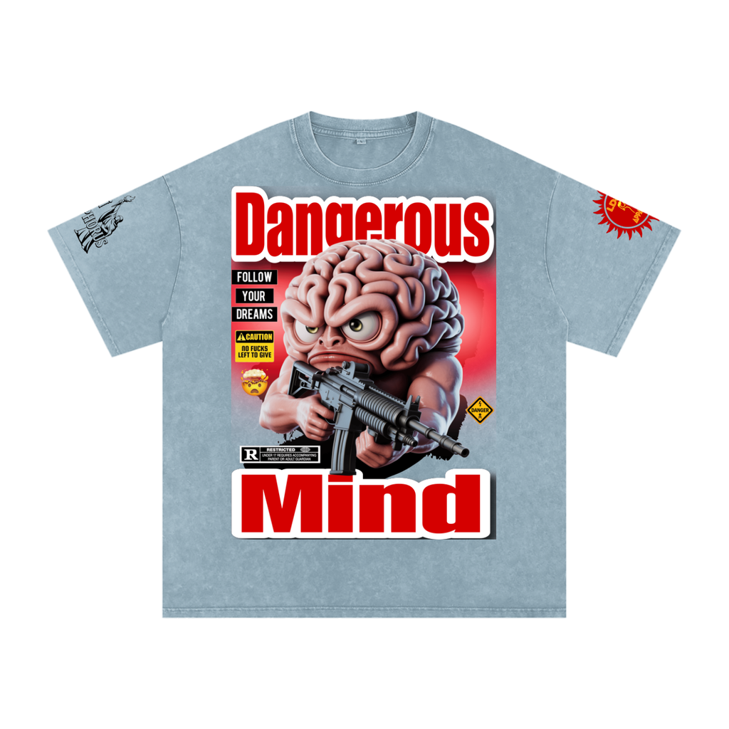 Dangerous Mind Washed Oversized Cotton T-Shirt