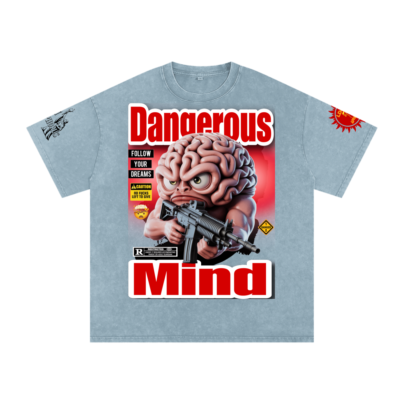 Dangerous Mind Washed Oversized Cotton T-Shirt