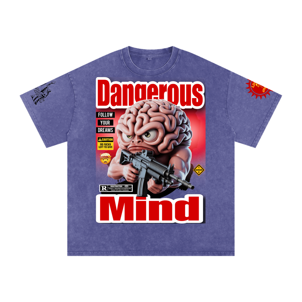 Dangerous Mind Washed Oversized Cotton T-Shirt