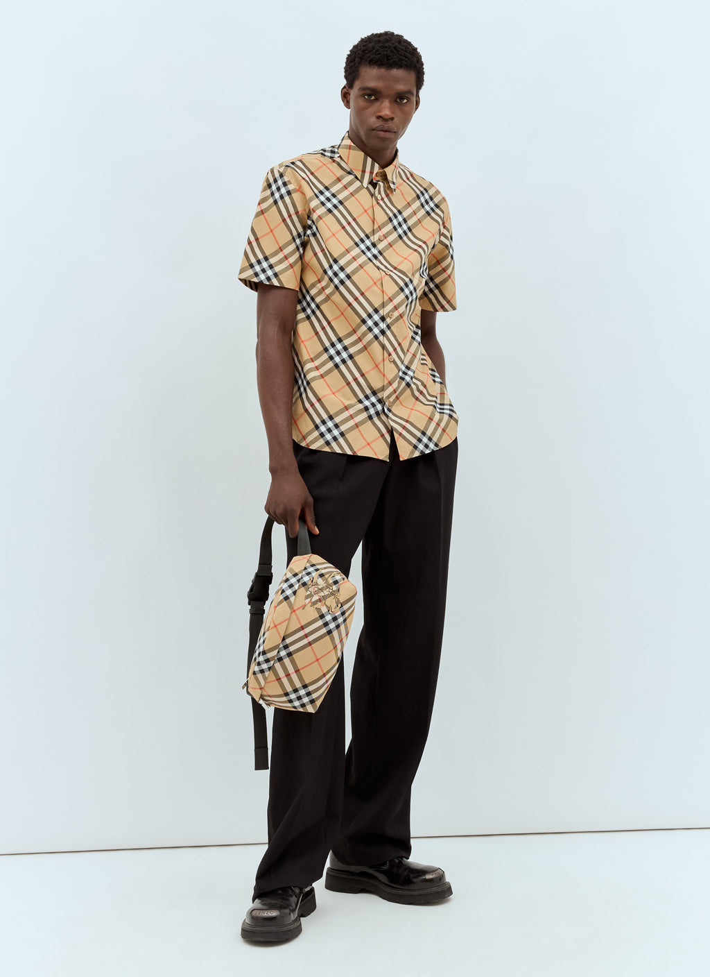 Burberry Men Check Poplin Shirt