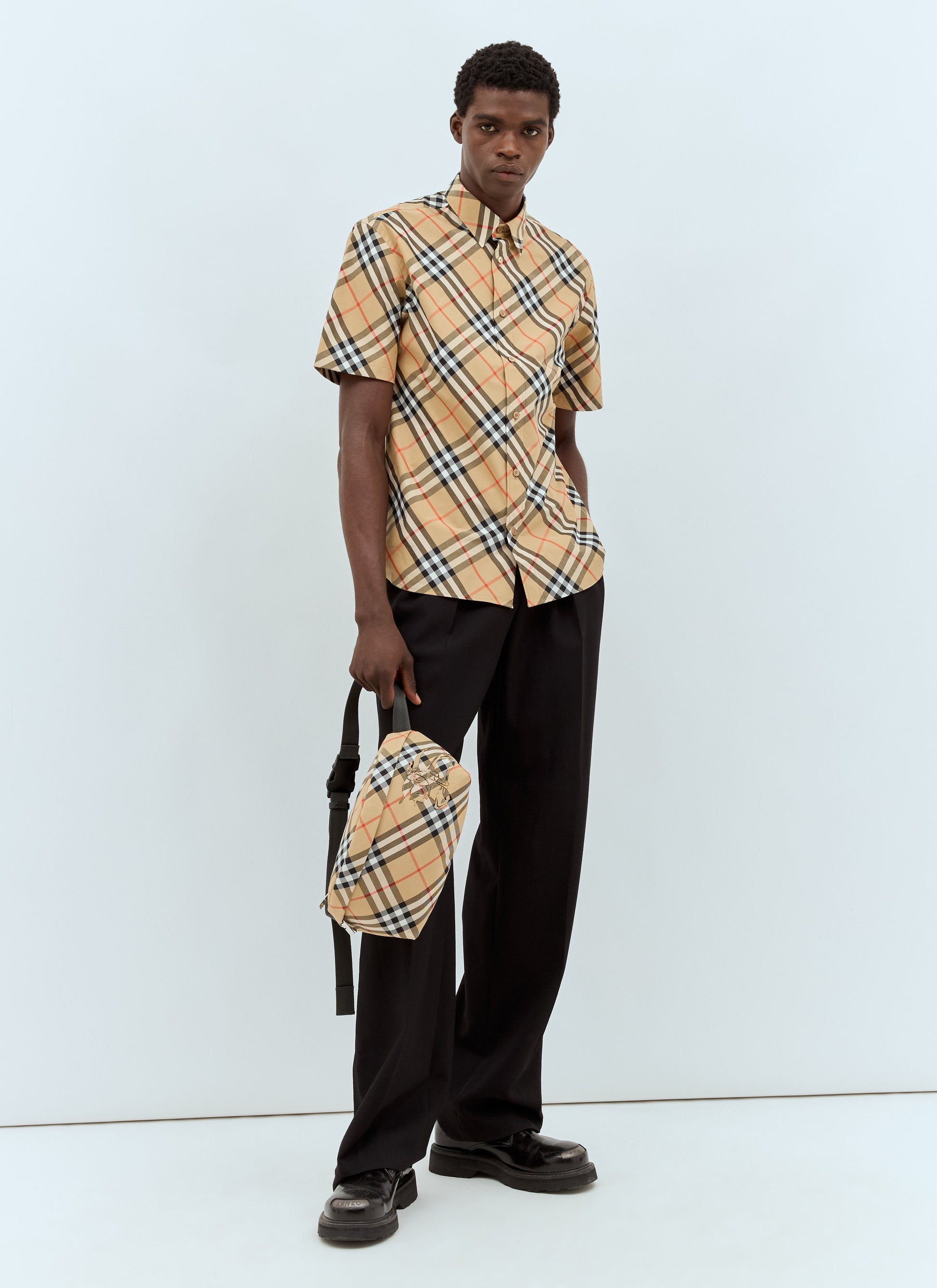 Burberry Men Check Poplin Shirt