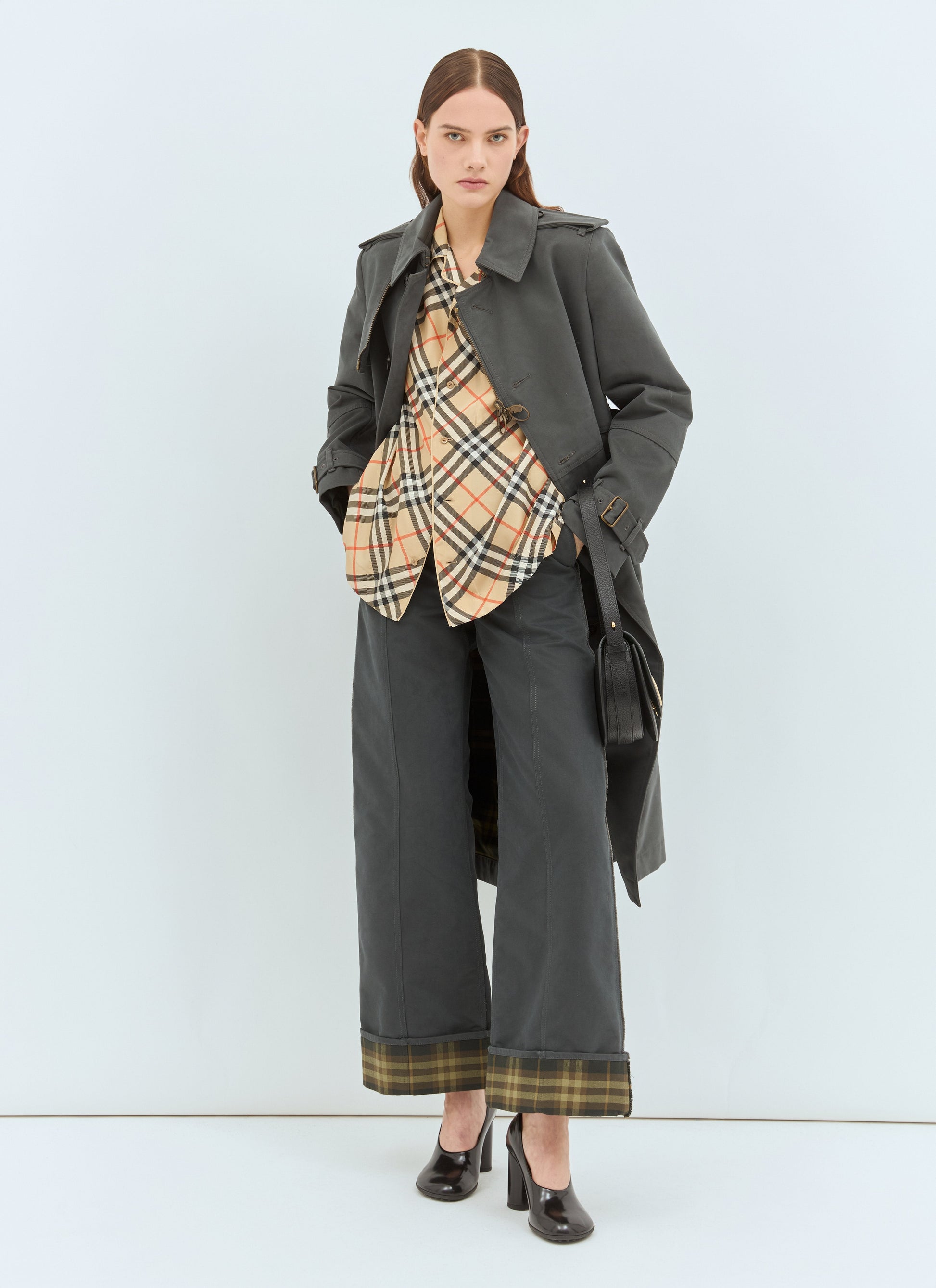 Burberry Women Check Silk Pyjama Shirt