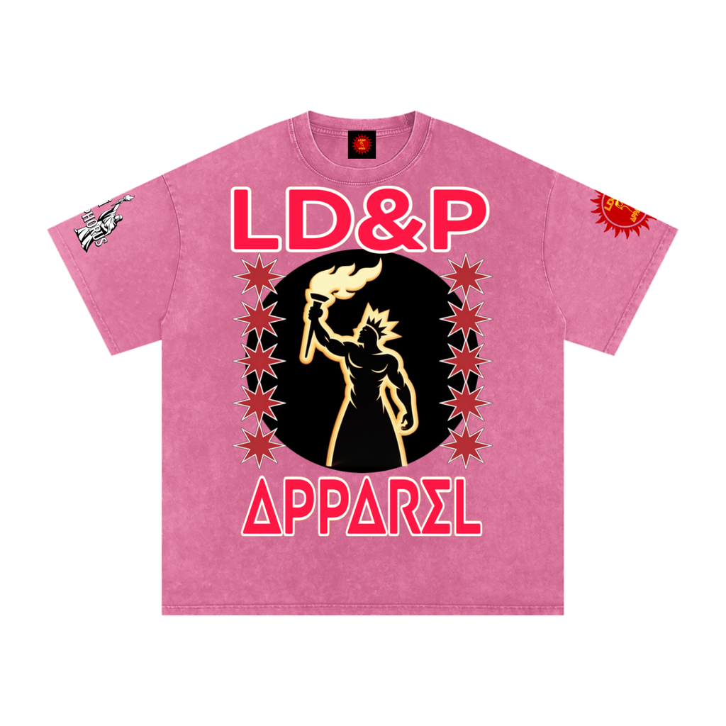 Snow Washed Oversized  LD&P Apparel Cotton T-Shirt
