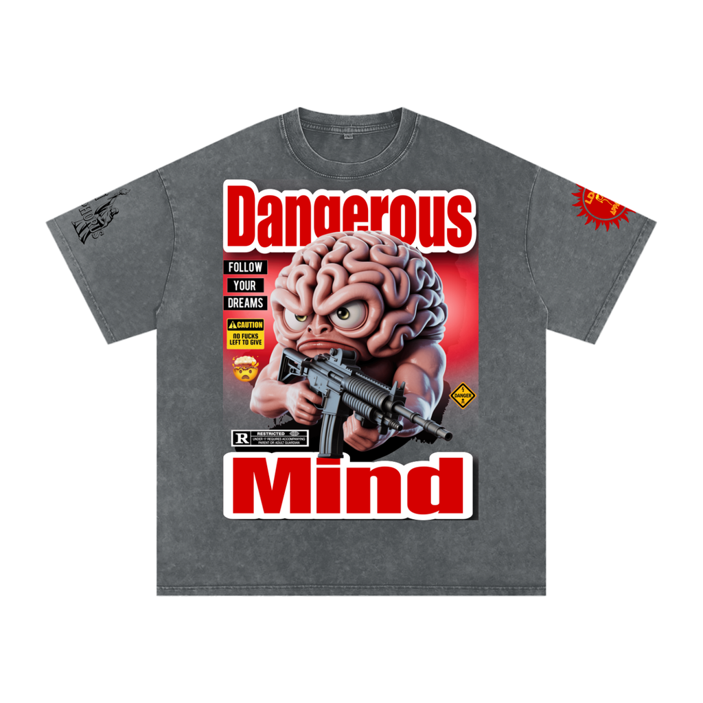 Dangerous Mind Washed Oversized Cotton T-Shirt
