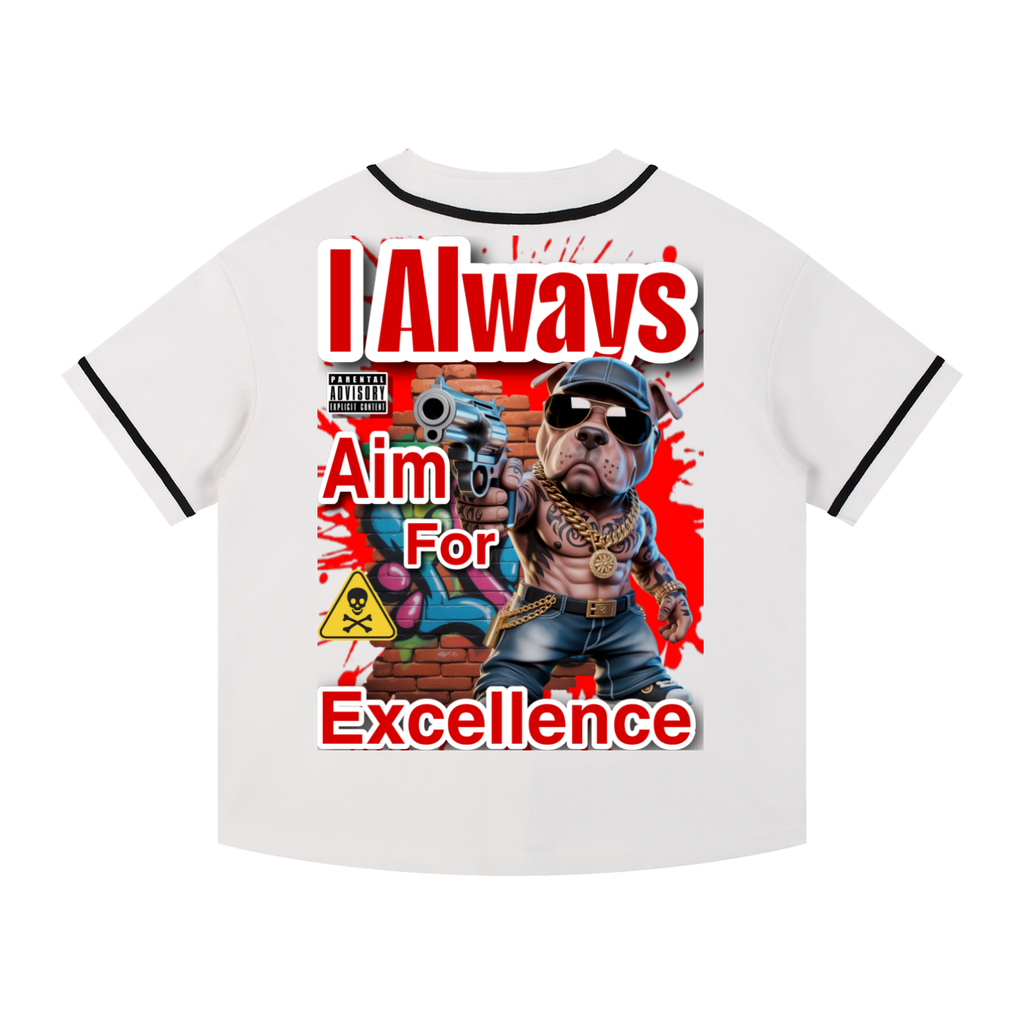 I ALWAYS AIM FOR... LD&P APPAREL  Piped Button-Up Jersey