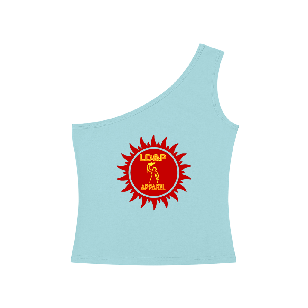 Women's One-Shoulder Crop T-Shirt LD&P APPAREL