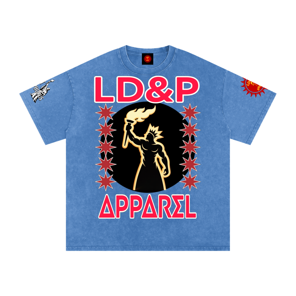Snow Washed Oversized  LD&P Apparel Cotton T-Shirt