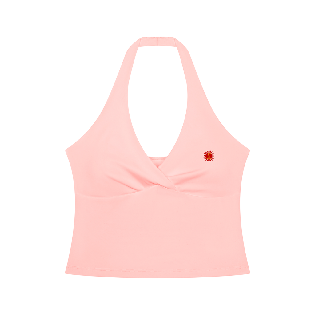 Women’s Ruched Halter Yoga Tank Top