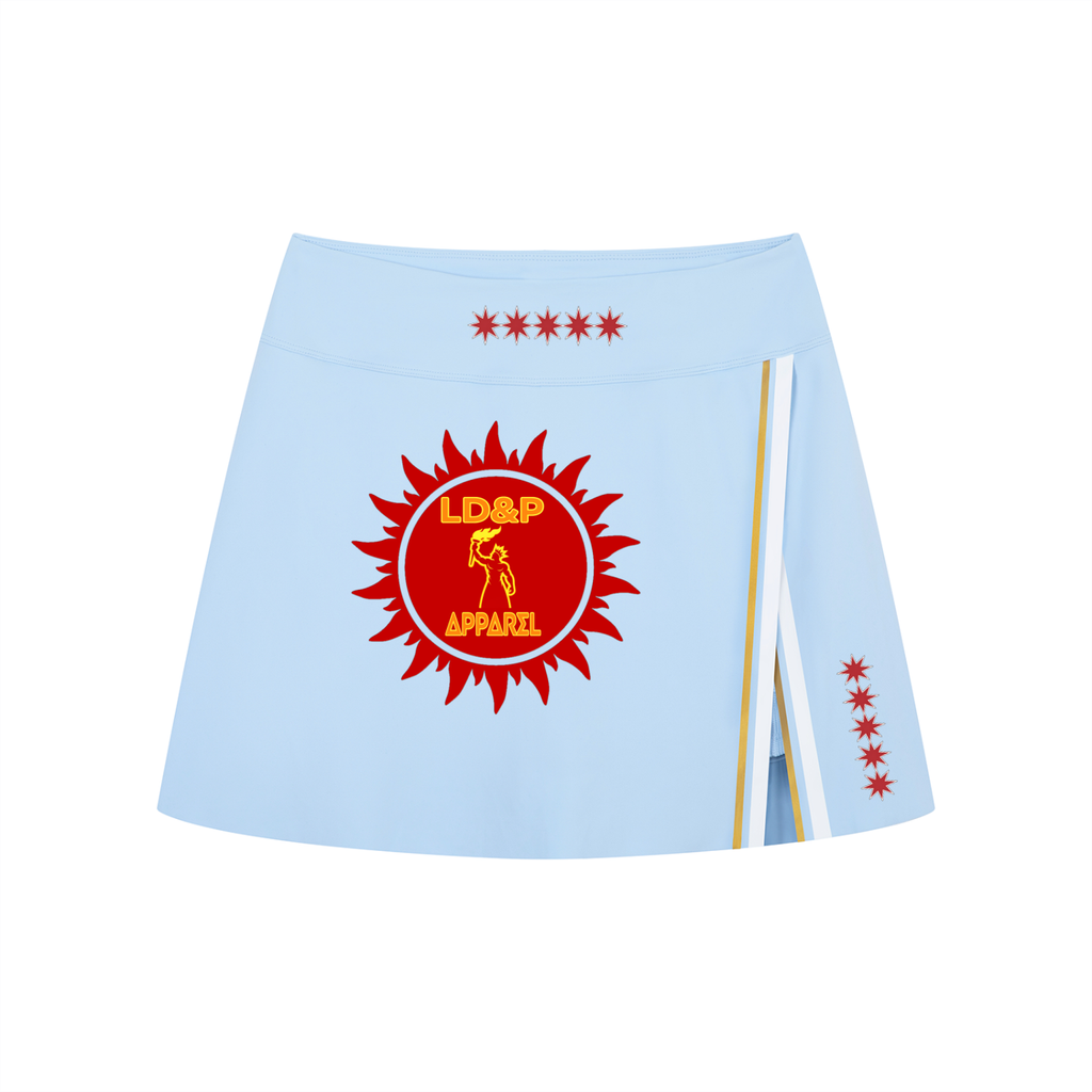 Women's A-Line Contrast Panel Slit LD&P APPAREL Skirt