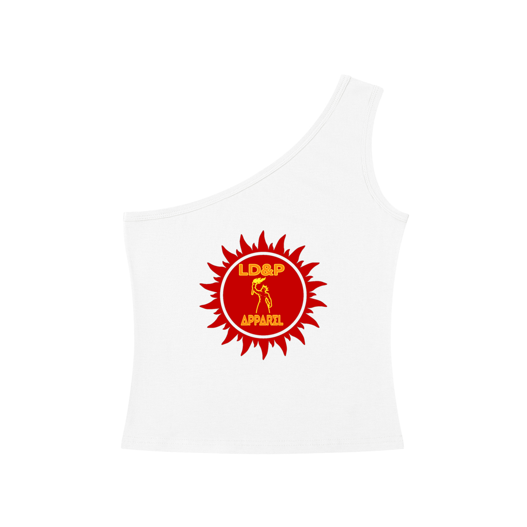 Women's One-Shoulder Crop T-Shirt LD&P APPAREL