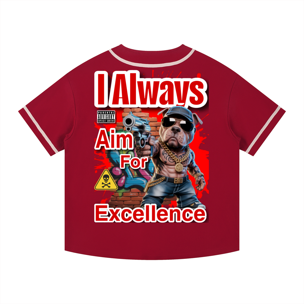 I ALWAYS AIM FOR... LD&P APPAREL  Piped Button-Up Jersey