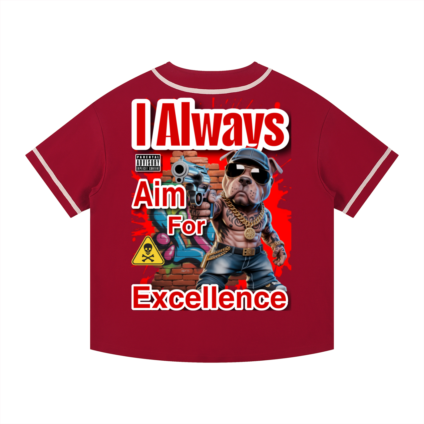 I ALWAYS AIM FOR... LD&P APPAREL  Piped Button-Up Jersey