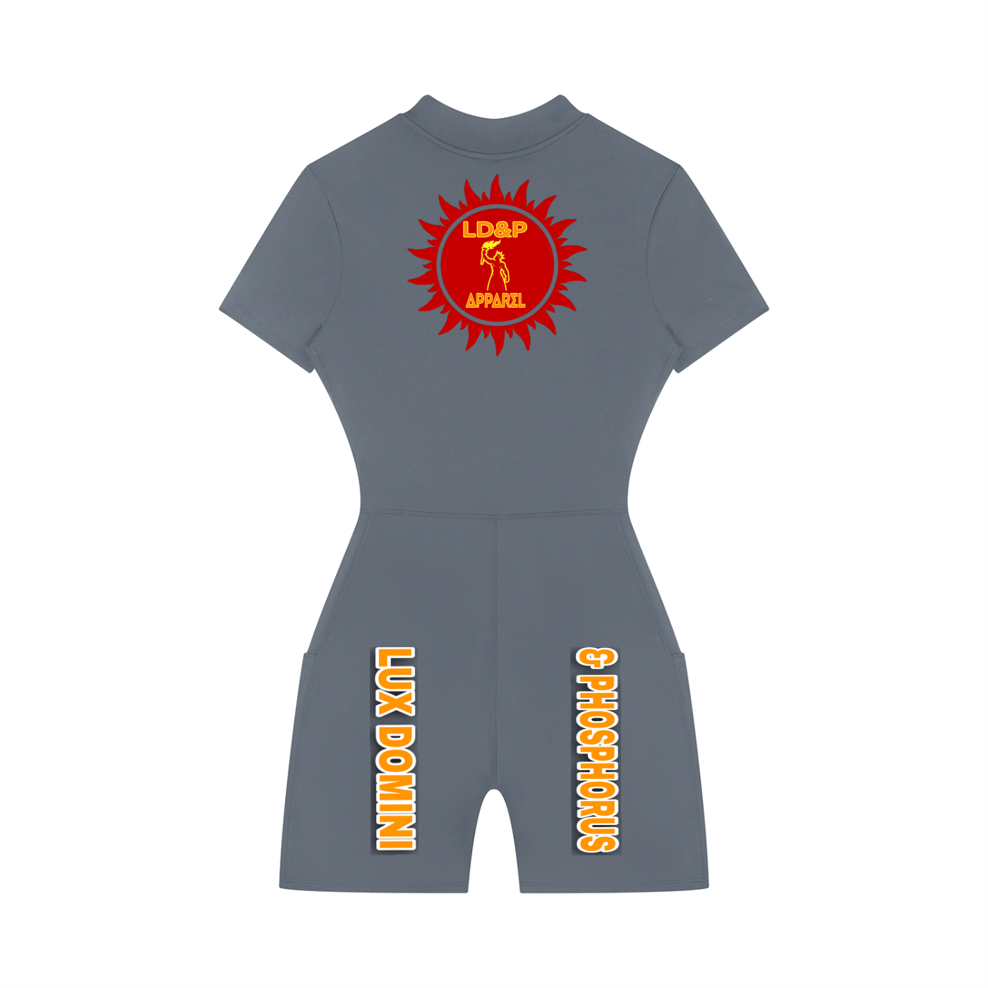 Women's Quarter-Zip Short Sleeve Romper